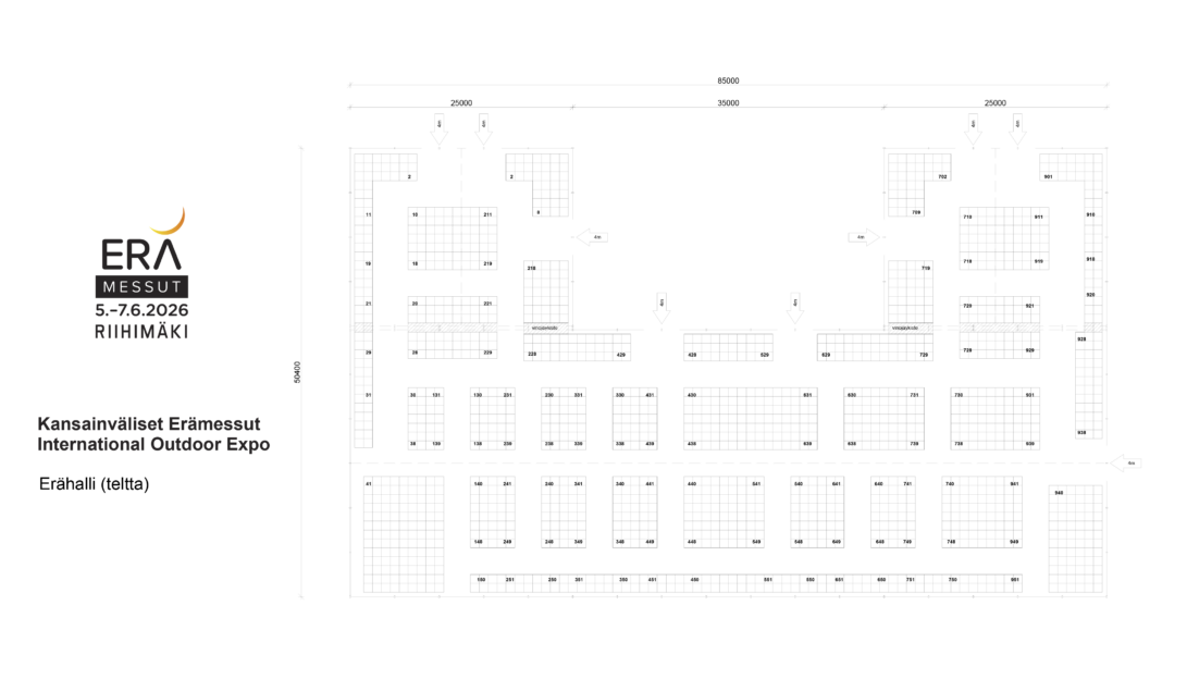 Erämessut erähallin osastokartta 2026