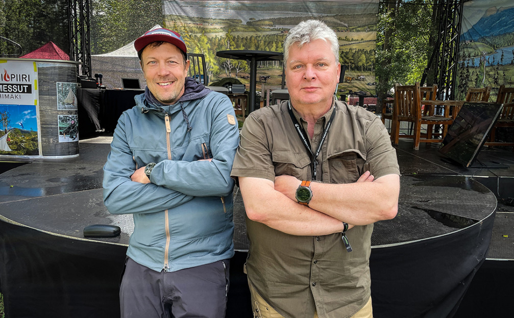 Mikko "Peltsi" Peltola ja Joppe Ranta mukana Riihimäen Erämessuiilla